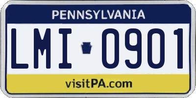 PA license plate LMI0901