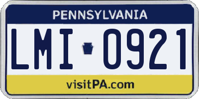 PA license plate LMI0921