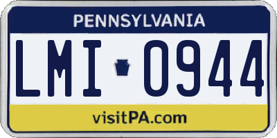 PA license plate LMI0944