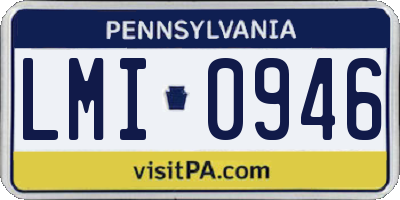 PA license plate LMI0946