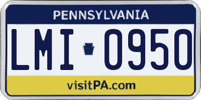 PA license plate LMI0950