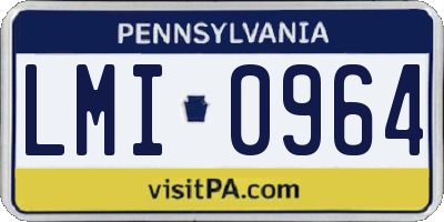 PA license plate LMI0964