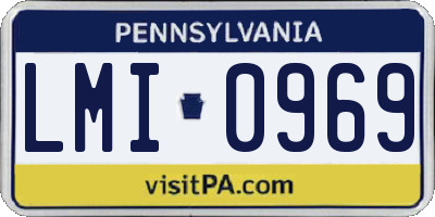 PA license plate LMI0969