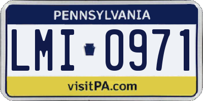 PA license plate LMI0971