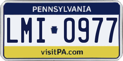 PA license plate LMI0977