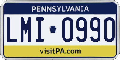 PA license plate LMI0990