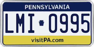 PA license plate LMI0995