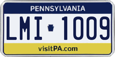 PA license plate LMI1009
