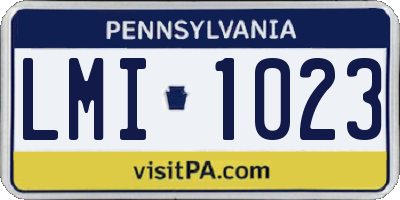 PA license plate LMI1023