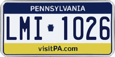 PA license plate LMI1026