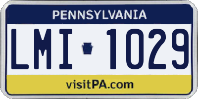 PA license plate LMI1029