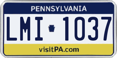 PA license plate LMI1037