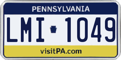 PA license plate LMI1049