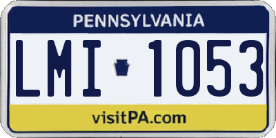 PA license plate LMI1053