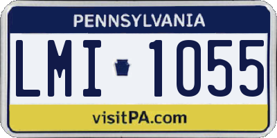 PA license plate LMI1055