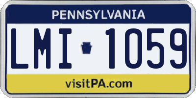 PA license plate LMI1059