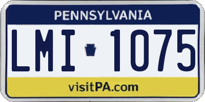 PA license plate LMI1075