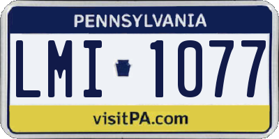 PA license plate LMI1077