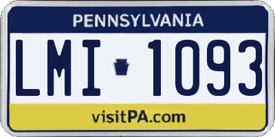 PA license plate LMI1093