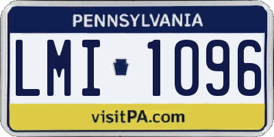 PA license plate LMI1096