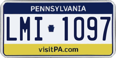 PA license plate LMI1097