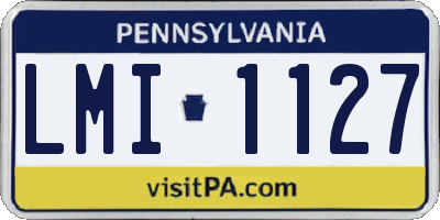 PA license plate LMI1127
