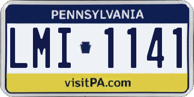 PA license plate LMI1141