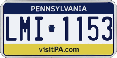PA license plate LMI1153