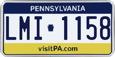PA license plate LMI1158