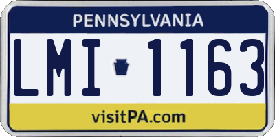 PA license plate LMI1163