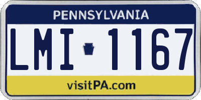 PA license plate LMI1167
