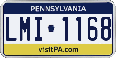 PA license plate LMI1168