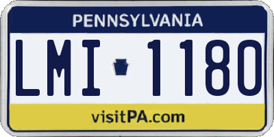 PA license plate LMI1180