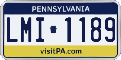 PA license plate LMI1189