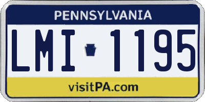 PA license plate LMI1195