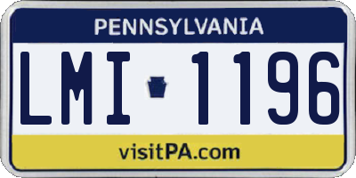 PA license plate LMI1196