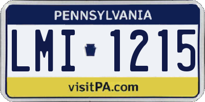 PA license plate LMI1215
