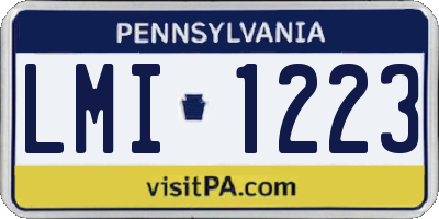 PA license plate LMI1223