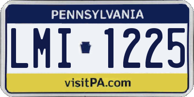 PA license plate LMI1225