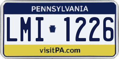 PA license plate LMI1226