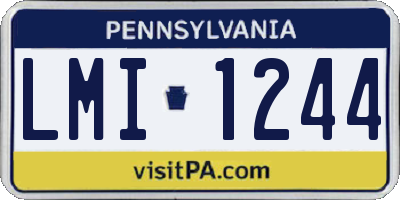 PA license plate LMI1244