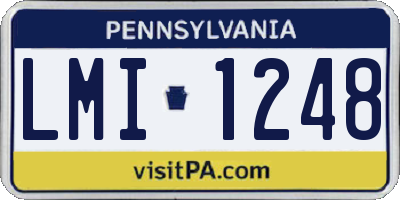 PA license plate LMI1248