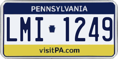 PA license plate LMI1249