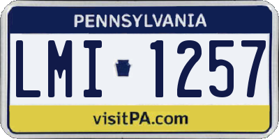 PA license plate LMI1257