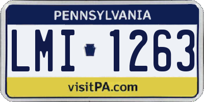 PA license plate LMI1263
