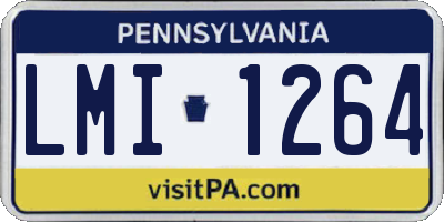 PA license plate LMI1264