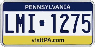 PA license plate LMI1275