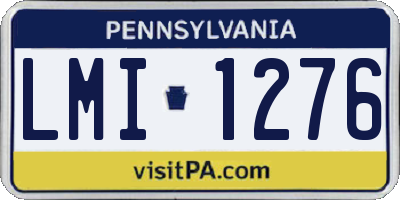PA license plate LMI1276