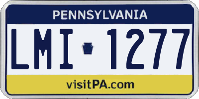PA license plate LMI1277