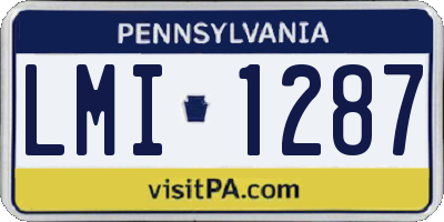 PA license plate LMI1287